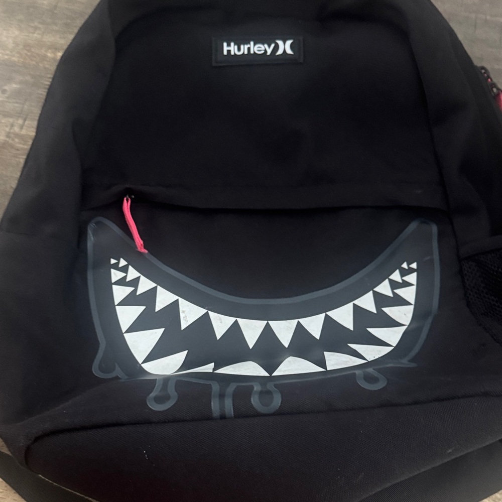 Hurley Black Backpack with Graphic Design